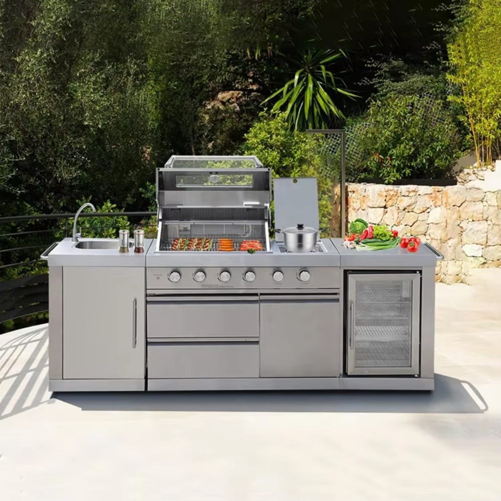 Outdoor Furniture Bali - Kuchnia ogrodowa z osłoną przeciwsłoneczną, odporna