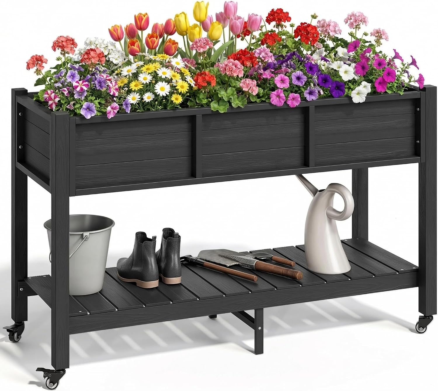 Garden Storage Box - Podwyższona grządka ogrodowa na kółkach, pojemnik