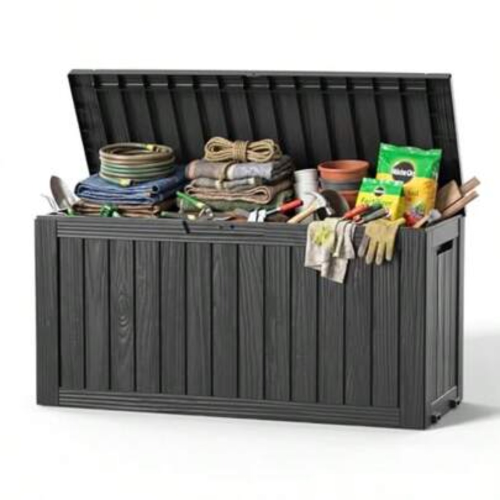 Garden Storage Box - 90-galonowy wodoodporny, zamykany na klucz pojemnik