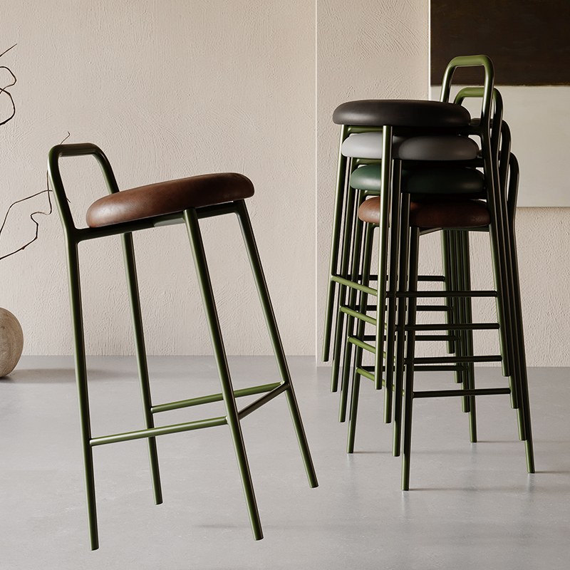 Outdoor Furniture Bali - Wysokie krzesła barowe do salonu, metalowe,