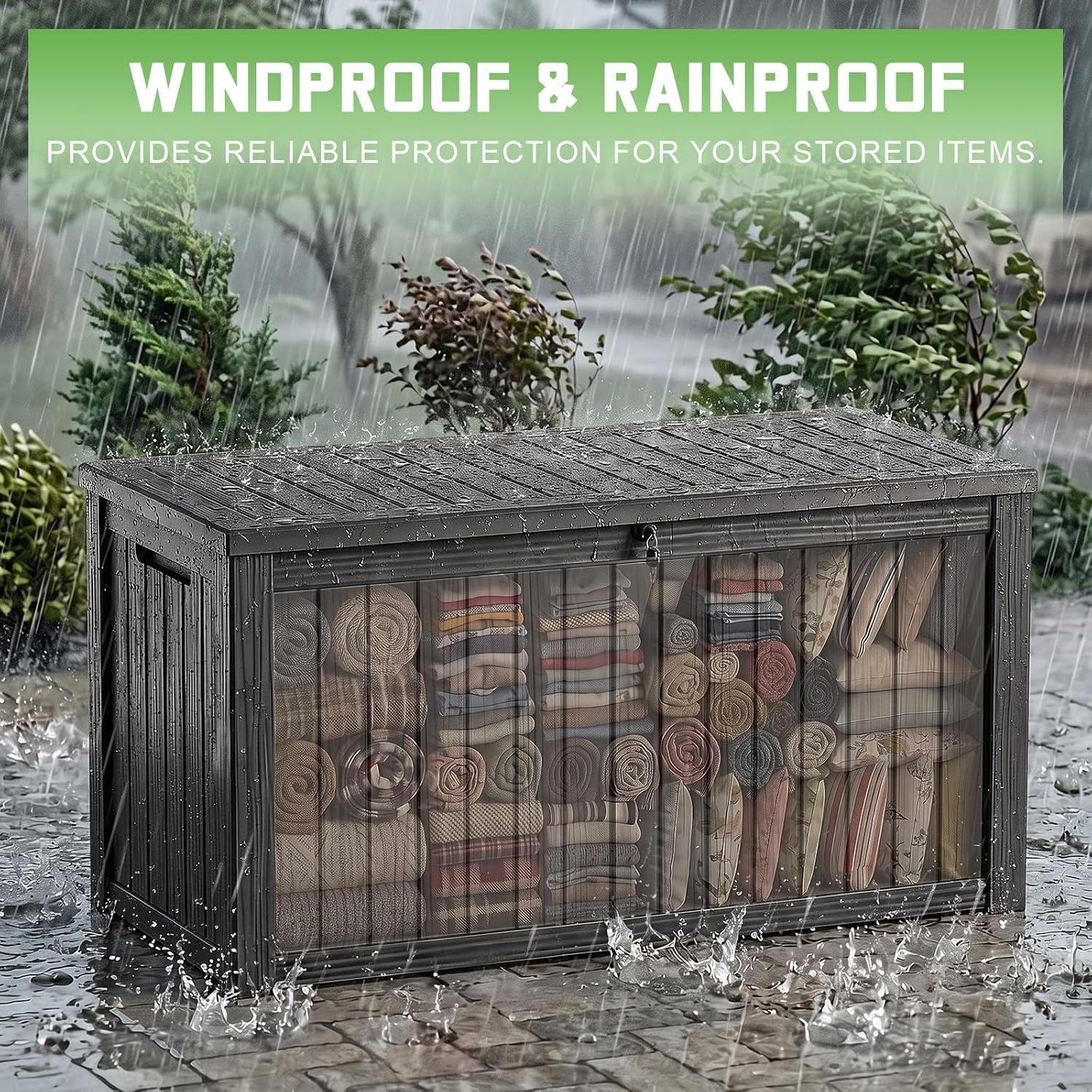 200-galonowy zamykany schowek  – Garden Storage Box recenzja i cena