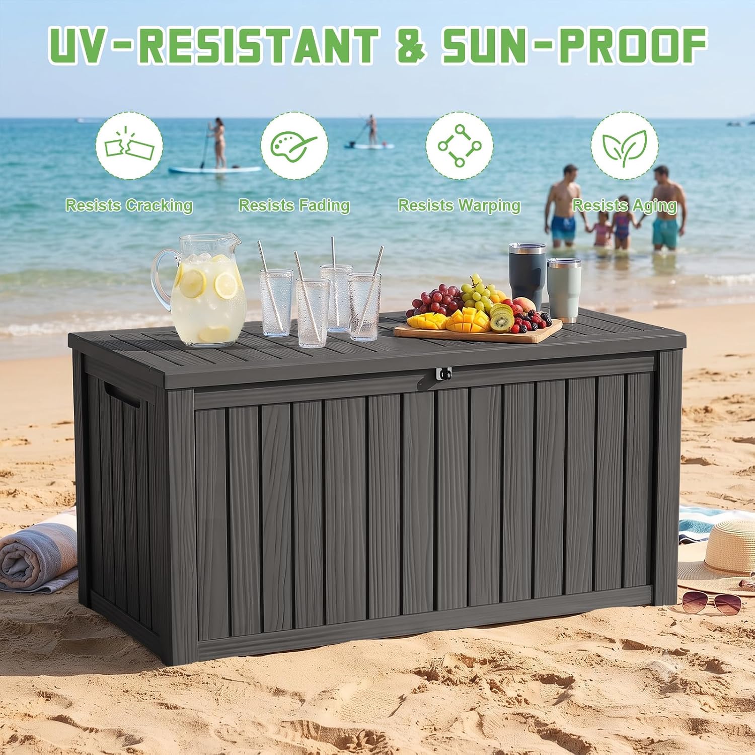 200-galonowy zamykany schowek  – Garden Storage Box recenzja i cena