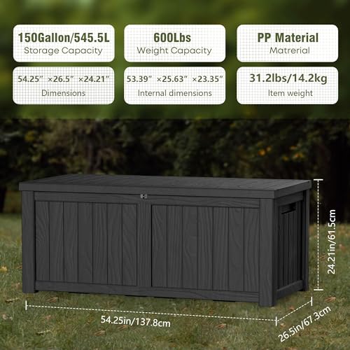Skrzynia z żywicy o pojemności – Garden Storage Box recenzja i cena