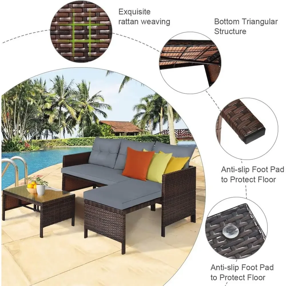 Wiklinowy zestaw mebli ogrodow – Rattan Lounge Set recenzja i cena