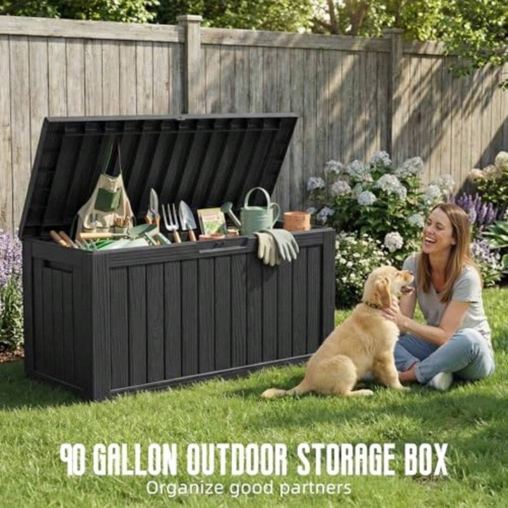 90-galonowy wodoodporny, zamyk – Garden Storage Box recenzja i cena