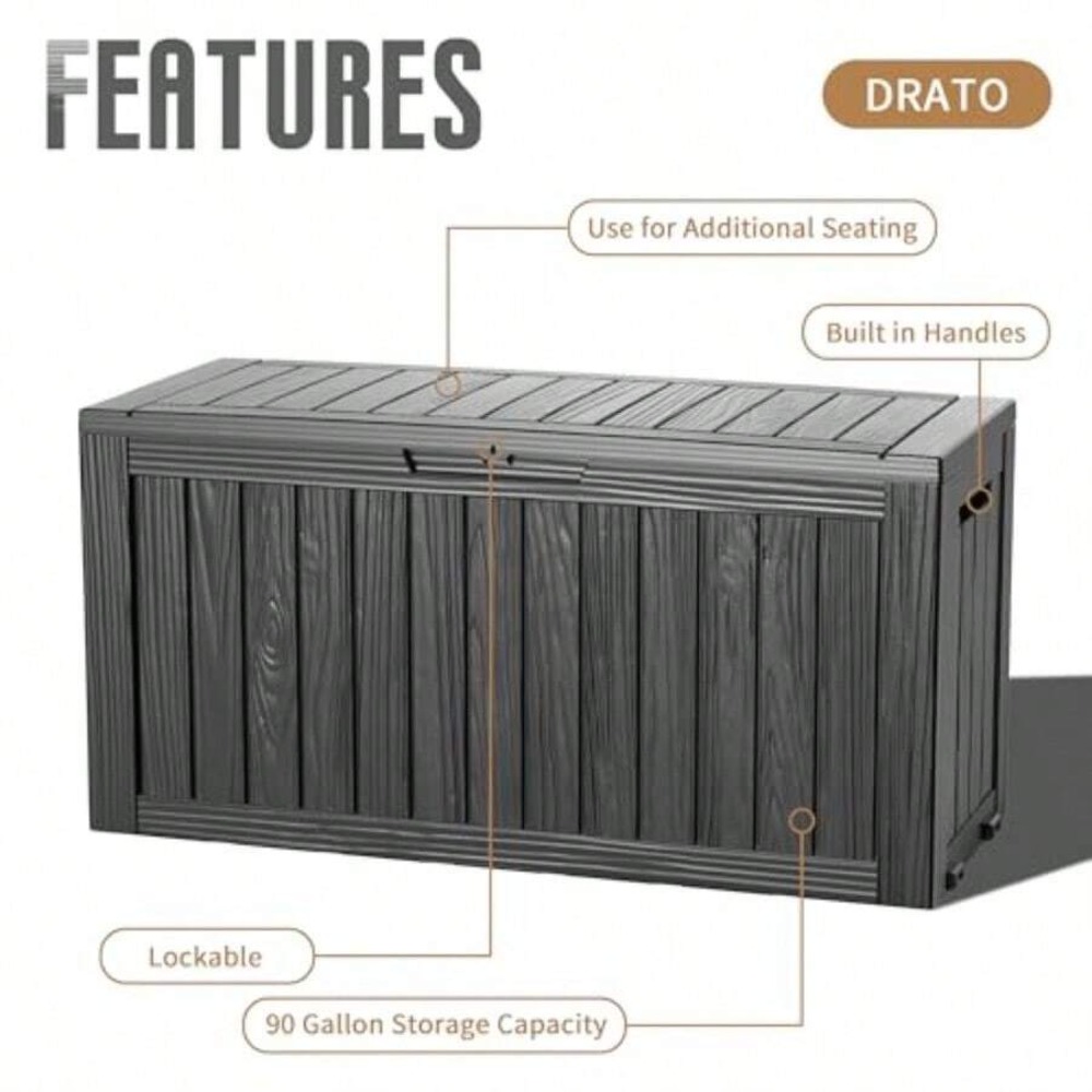 90-galonowy wodoodporny, zamyk – Garden Storage Box recenzja i cena