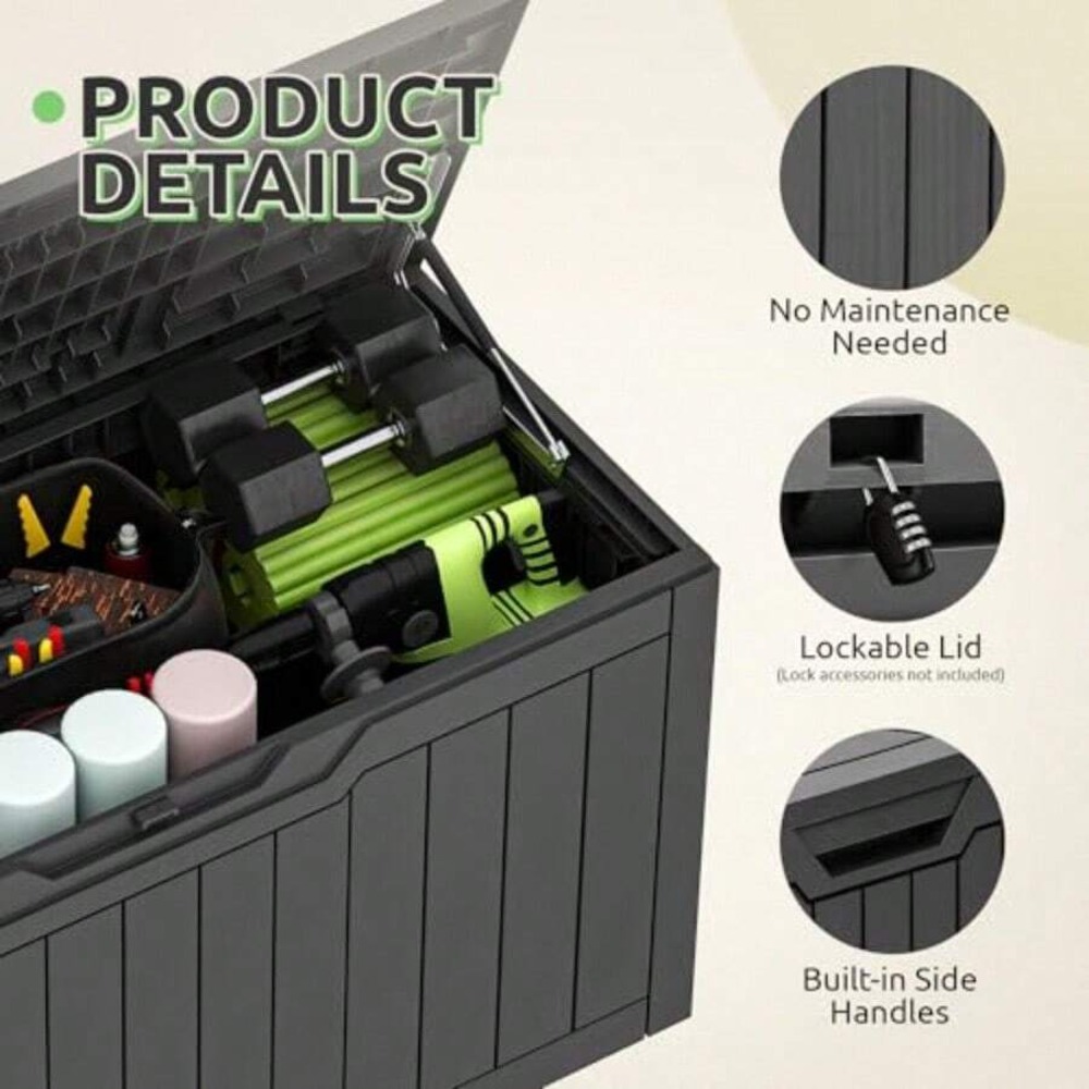 Wodoodporny pojemnik na 80 gal – Garden Storage Box recenzja i cena